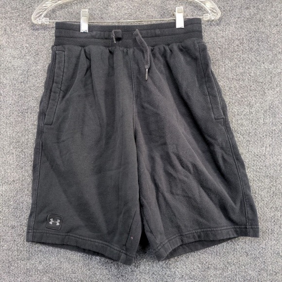 Under Armour Women's Sweat Shorts Black Size M Cotton Blend Slash Pockets - Picture 5 of 12